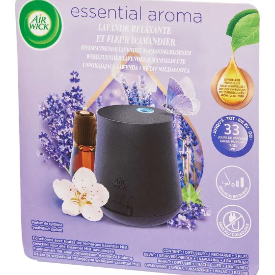 air-wick-essential-aroma-geurv-MIhbrcnC-0.webp Clearance Air Wick Essential Aroma Geurverspreider Ontspannende Lavendel & Amandelbloesem Zwart