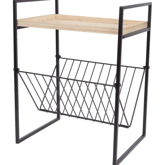 bijzettafel-met-tijdschriftenr-JXgADjQC-1.webp Hot Merk Bijzettafel Met Tijdschriftenrek Beige,Zwart