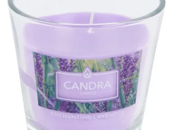 Fashion Candra Geurkaars In Glas Paars,Roze