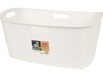 Clearance Curver Rattan Wasmand Zwart,Wit