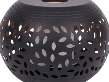 Online Merk Dansende Vlam Tafellamp Op Zonne-Energie Zwart