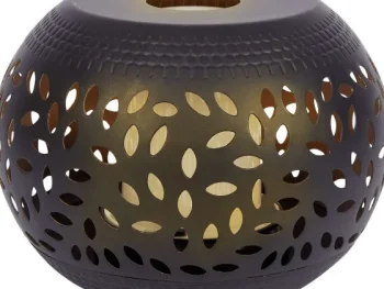 Online Merk Dansende Vlam Tafellamp Op Zonne-Energie Zwart