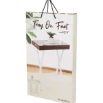 New Merk Dienblad Op Voet Bruin,Wit