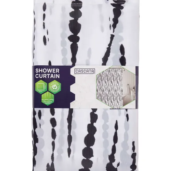 douchegordijn-ALUOzkou-6.webp Fashion Cascata Douchegordijn Grijs,Print,Zwart