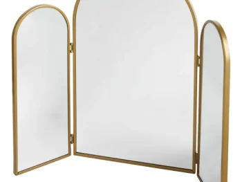 Online Merk Drieluik Spiegel Zwart,Goud