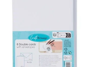 Outlet Office Essentials Dubbele Kaarten Met Enveloppen Beige,Wit