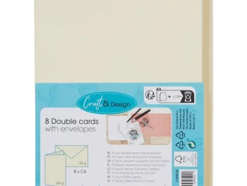 Outlet Office Essentials Dubbele Kaarten Met Enveloppen Beige,Wit