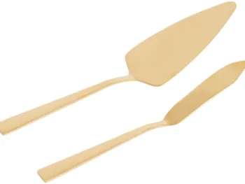 Hot Merk Excellent Houseware Taartserveerset Goud,Zilver