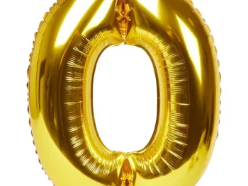Fashion Merk Folieballon Cijfer Goud,Meerkleurig,Zilver