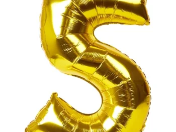 Hot Merk Folieballon Cijfer Goud,Meerkleurig,Zilver