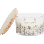 Hot Candra Geurkaars Met Houten Lont Wit