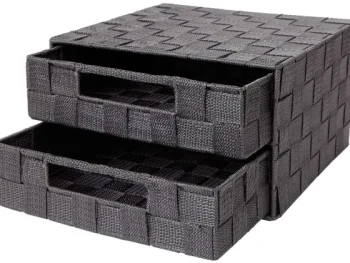 Outlet Merk Gevlochten Ladekastje Zwart,Grijs