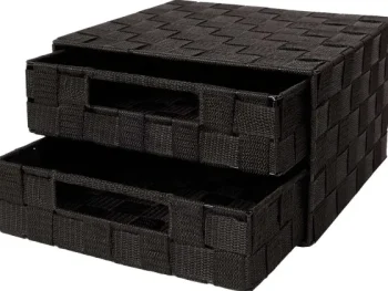 Outlet Merk Gevlochten Ladekastje Zwart,Grijs