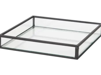 Sale Merk Glazen Tray Goud,Zwart