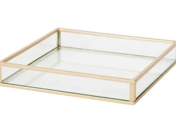Sale Merk Glazen Tray Goud,Zwart