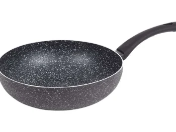 New Tomado Granite Stone Wokpan Zwart