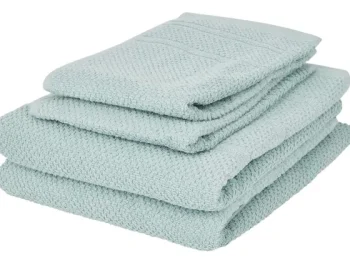 Discount Merk Handdoekenset Blauw,Grijs,Groen,Wit