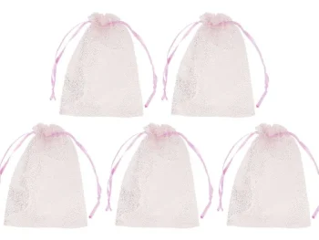 Outlet Merk Hobby Flora Organza Zakjes Blauw,Geel,Grijs,Oranje,Roze,Zwart