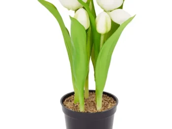 Sale Merk Home Accents Kunsttulpen In Pot Geel,Meerkleurig,Rood,Roze,Wit