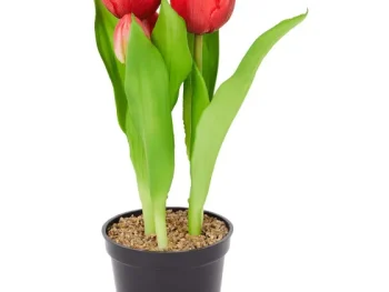 Sale Merk Home Accents Kunsttulpen In Pot Geel,Meerkleurig,Rood,Roze,Wit
