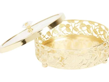 New Merk Home Accents Metalen Opbergdoosje Goud,Zilver