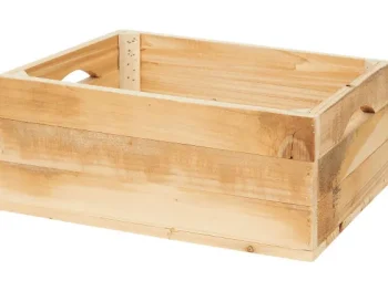 Clearance Merk Houten Opbergkist Beige