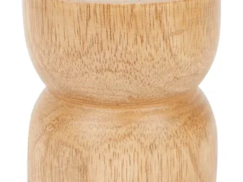 Clearance Merk Houten Theelichthouder Beige