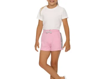 Sale SuperTrash Kindersweatshort Met Lurex Grijs,Roze,Zwart