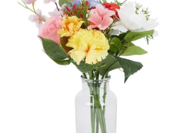 Clearance Merk Kunstboeket In Vaas Meerkleurig