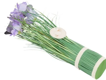 Sale Merk Kunstgrashalm Met Bloemen En Vlinders Geel,Paars,Roze,Wit