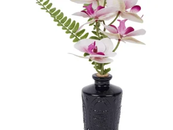 New Merk Kunstorchidee In Glazen Flesje Meerkleurig