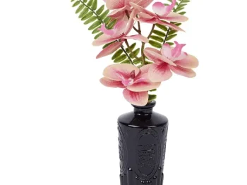 New Merk Kunstorchidee In Glazen Flesje Meerkleurig