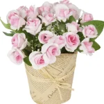 Outlet Merk Kunstroosjes In Papieren Pot Rood,Roze,Wit