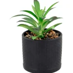Outlet Merk Kunstvetplant In Pot Bruin,Groen,Print,Zwart