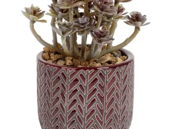 Outlet Merk Kunstvetplant In Pot Bruin,Groen,Print,Zwart