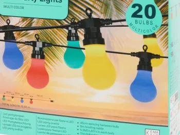 New Merk Lichtsnoer Met Bollampjes Meerkleurig,Wit
