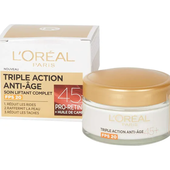 lor-al-triple-action-anti-age-hTFRSAir-0.webp Outlet L'Oréal L'Or Al Triple Action Anti Age Dagcr Me 45+