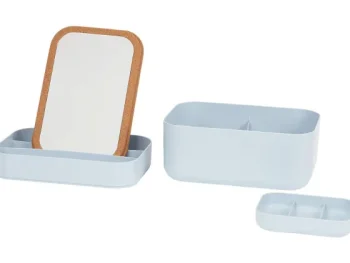 Fashion Max & More Make-Up-Organizer Met Spiegel Blauw