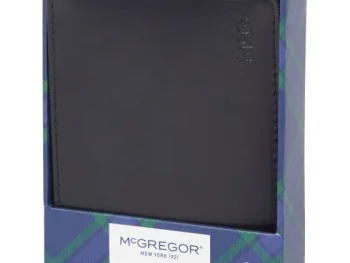 Discount McGregor Leren Portemonnee Zwart,Bruin