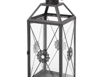 Best Merk Metalen Lantaarn Zwart,Wit