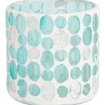 Clearance Merk Moza Ek Theelichthouder Blauw,Groen,Roze