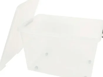Outlet Merk Opbergbox Met Wieltjes Transparant