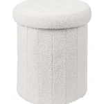 Clearance Merk Opvouwbare Opbergpoef Beige,Wit