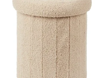 Clearance Merk Opvouwbare Opbergpoef Beige,Wit