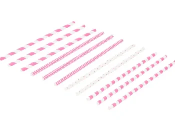 New Merk Papieren Rietjes Blauw,Geel,Groen,Oranje,Paars,Roze