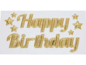 Discount Disney Party Universe Happy Birthday Ballon-Raamsticker Brons,Goud,Meerkleurig