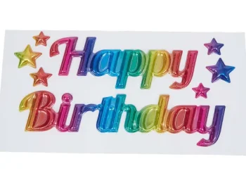 Discount Disney Party Universe Happy Birthday Ballon-Raamsticker Brons,Goud,Meerkleurig