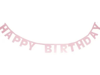 Discount Merk Party Universe Slinger Happy Birthday Goud,Meerkleurig,Roze,Zilver