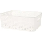 New Merk Rattan Mand Zwart,Wit