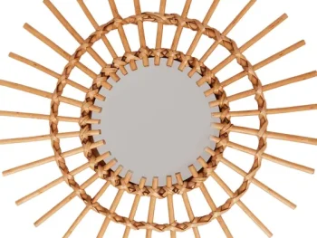 Fashion Merk Ronde Spiegel Bruin